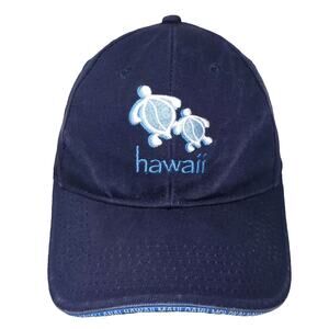 Surfware Blue Hawaii Baseball Cap Sea Turtle Embroidered Adjustable Hat One Size
